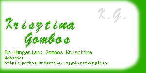 krisztina gombos business card